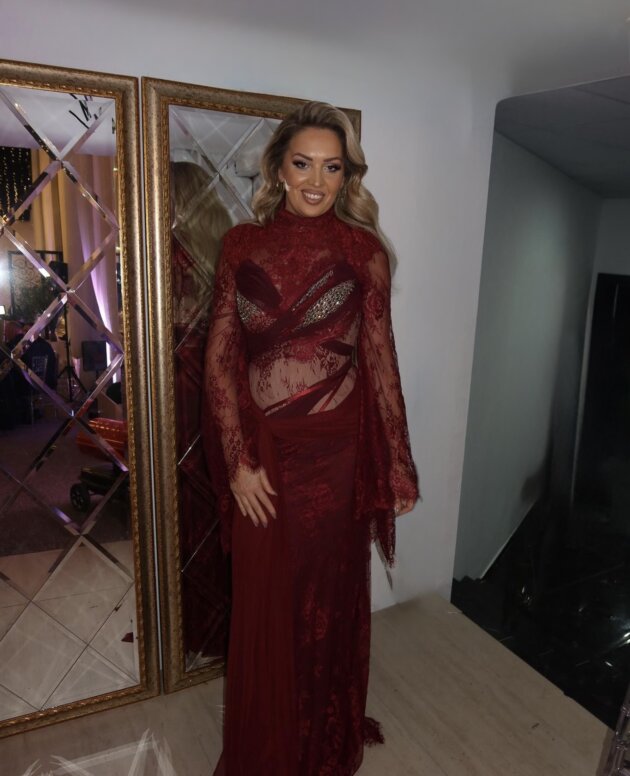 Burgundy Jungle dress