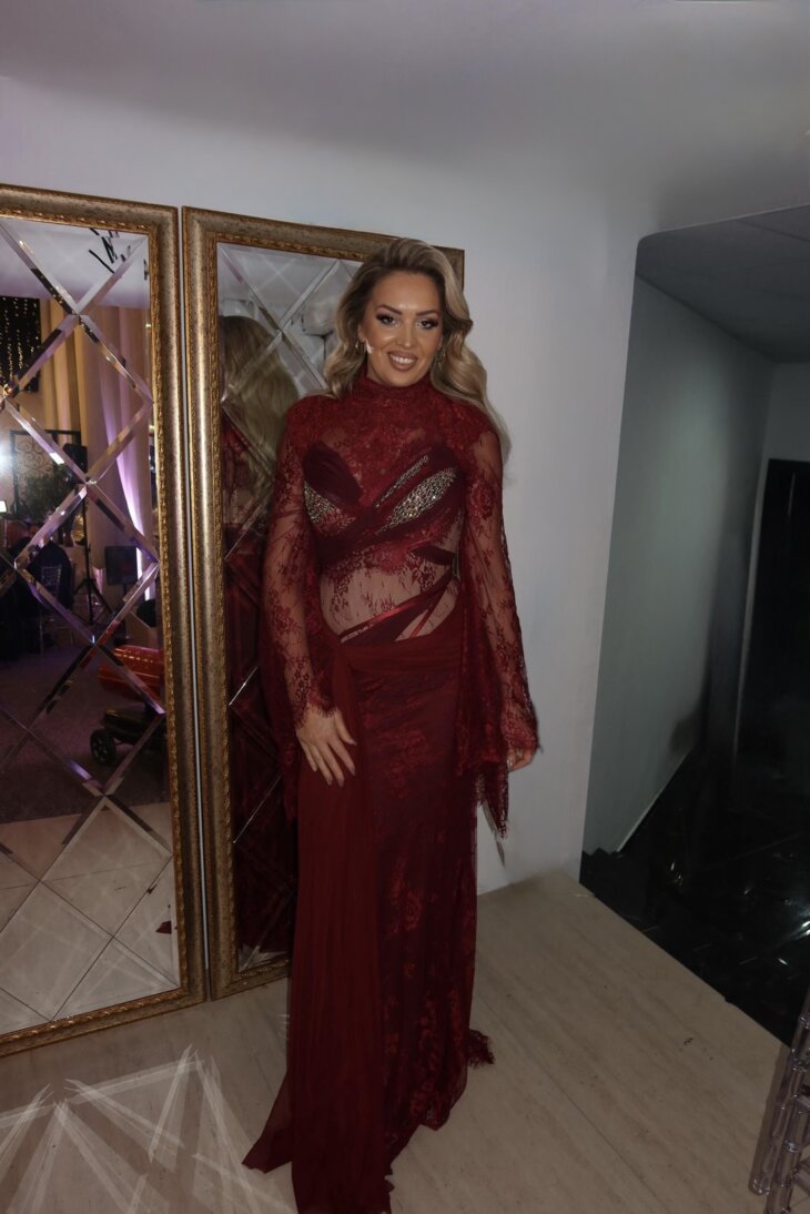 Burgundy Jungle dress