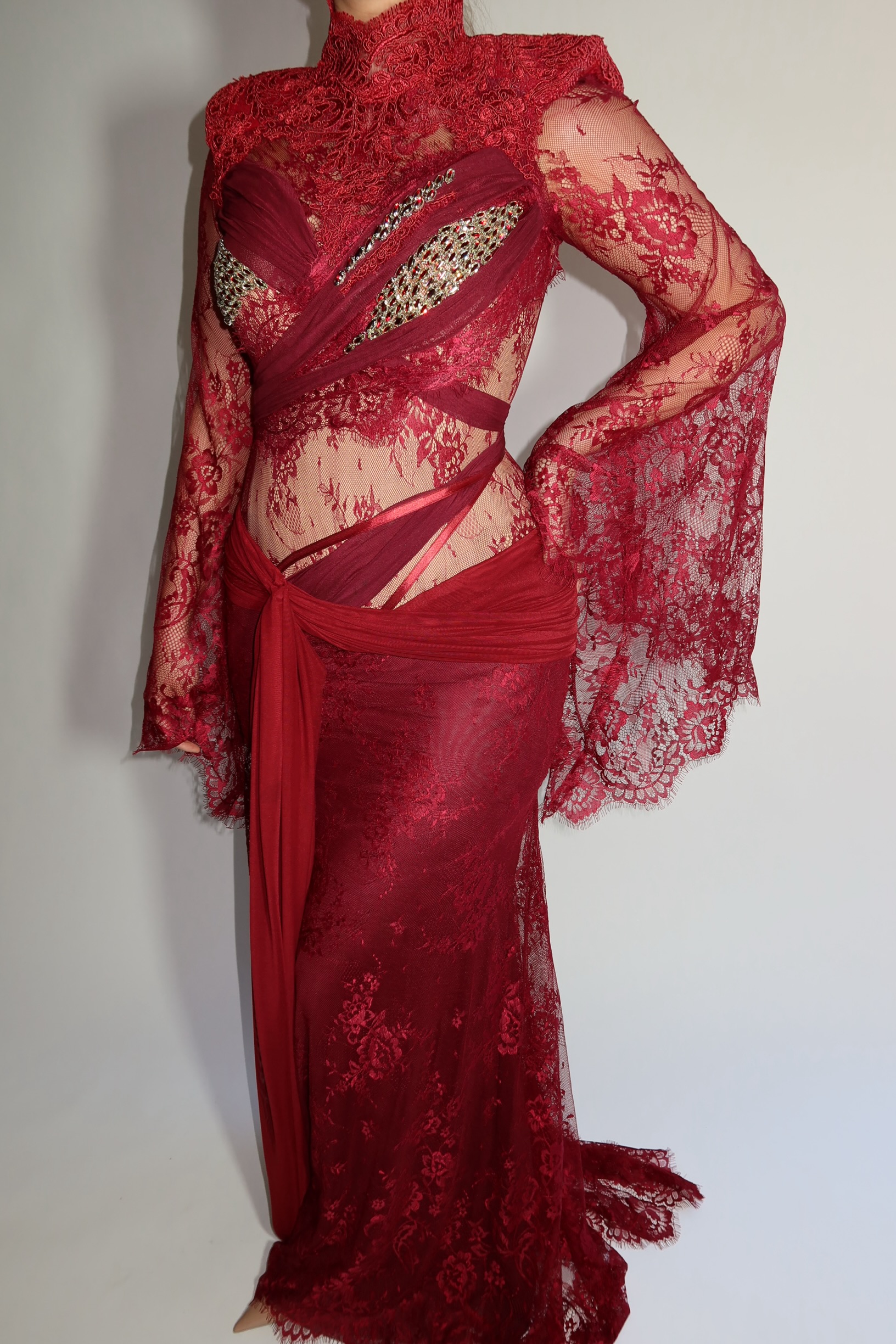 Burgundy Jungle dress - Image 2