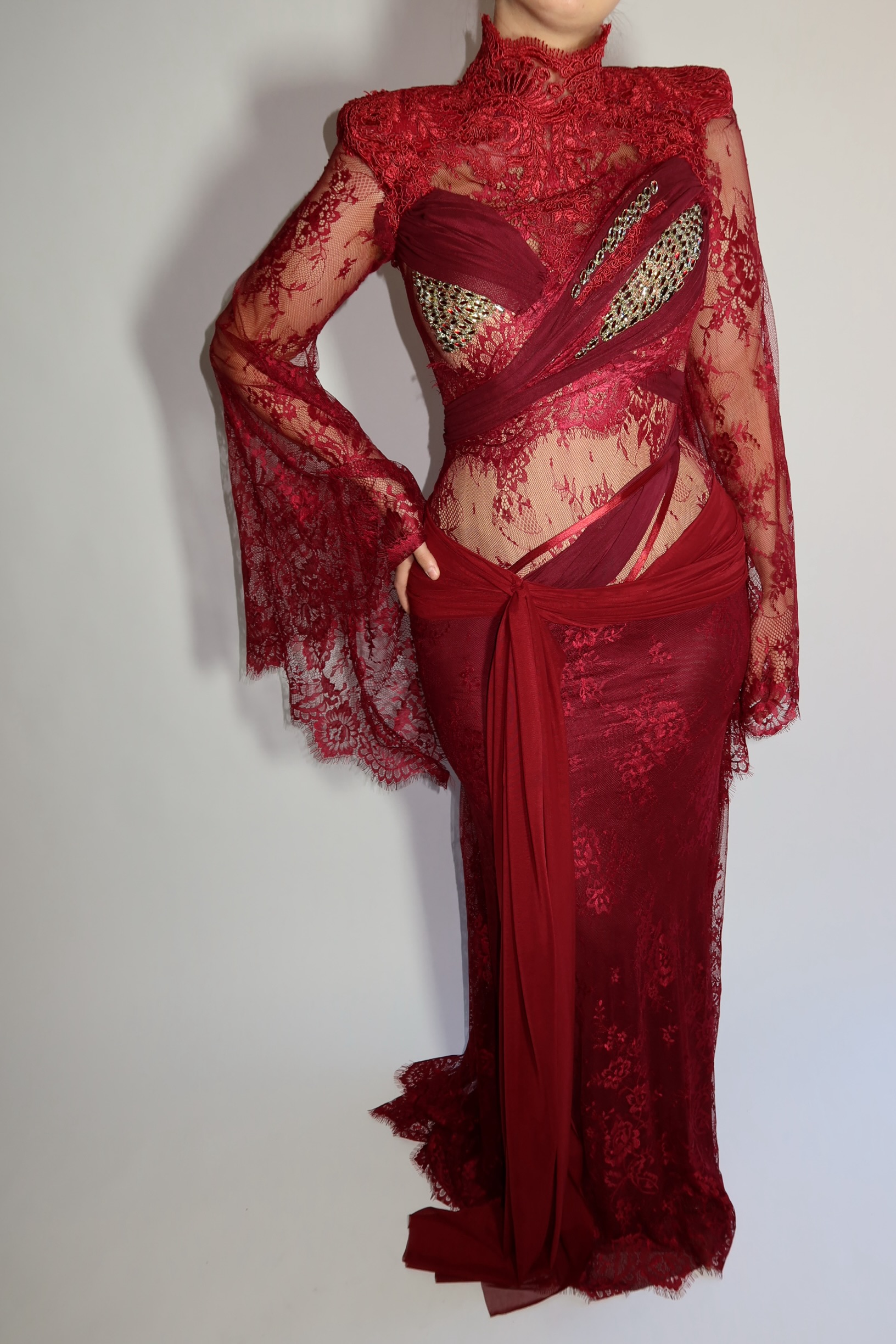 Burgundy Jungle dress - Image 4