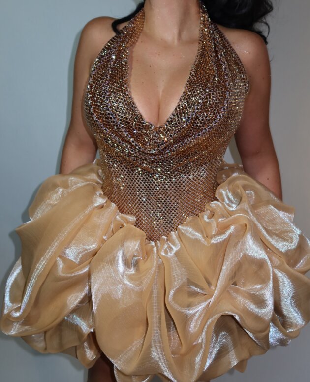 Gold Disco Dress