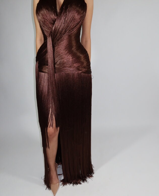 Brownie Fringe Dress