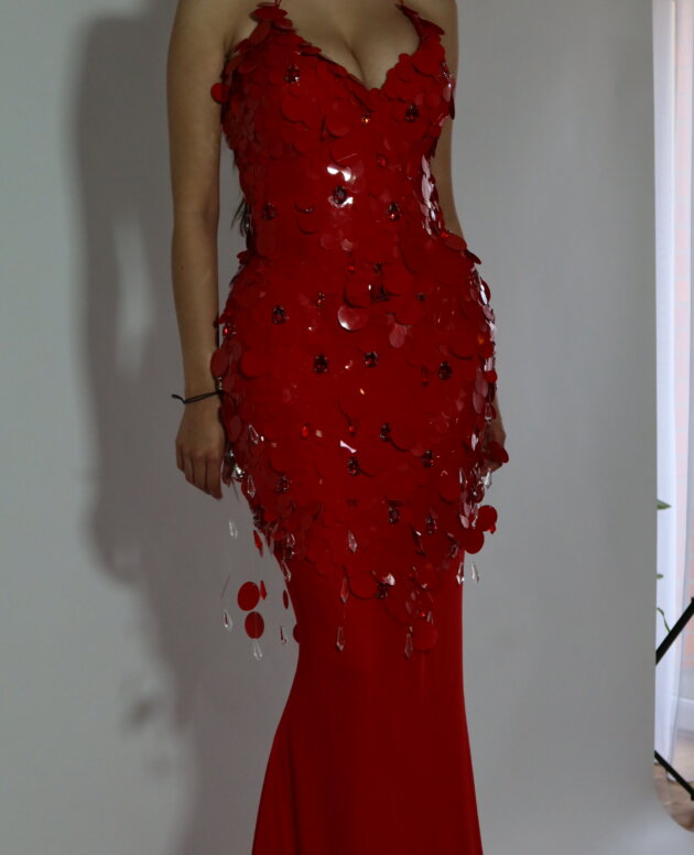 Red Ocean Dress