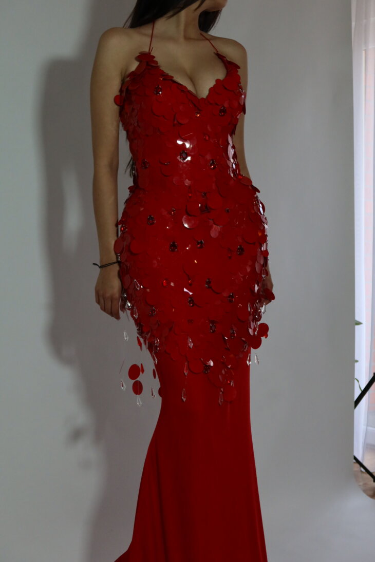 Red Ocean Dress