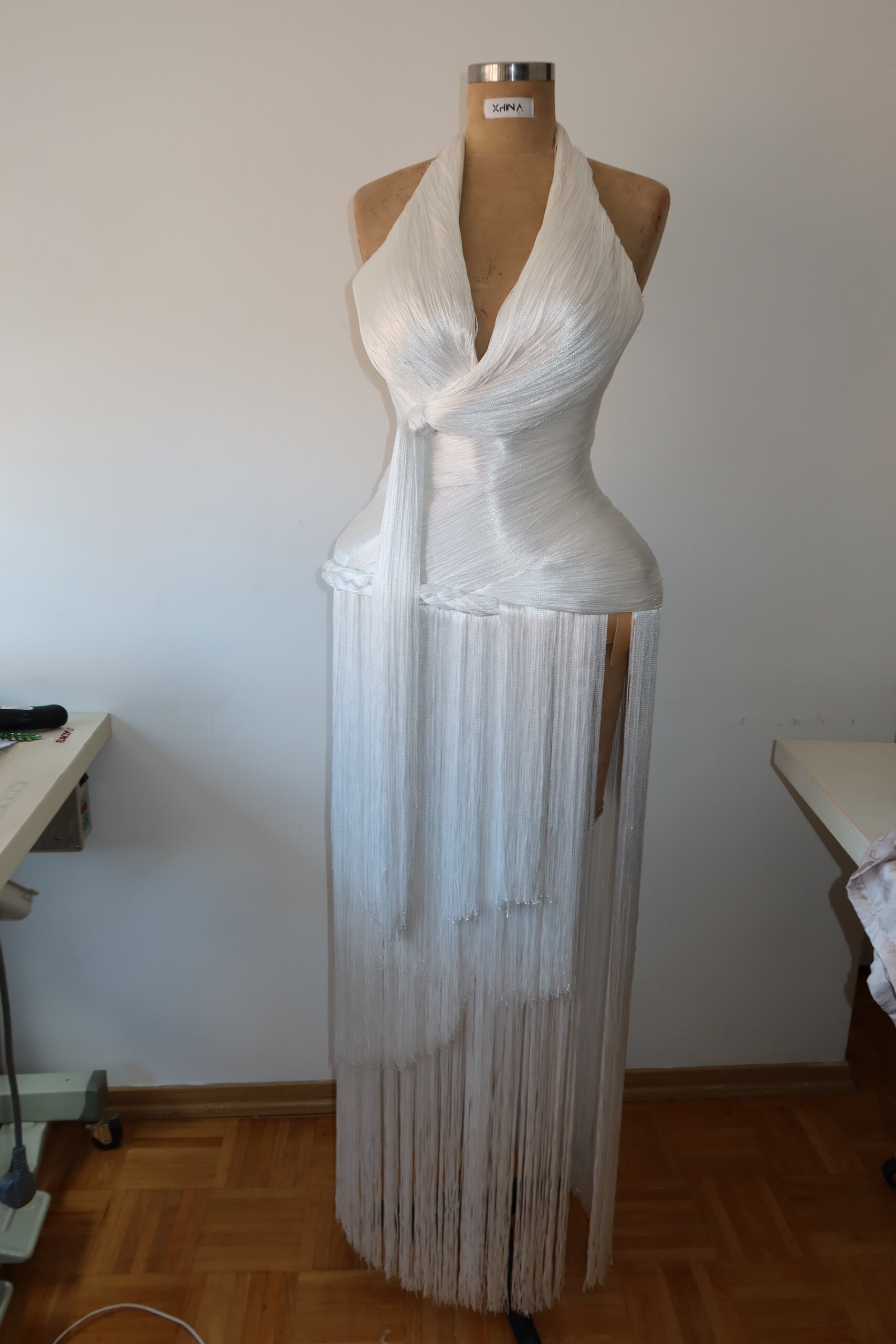 White Fringe Dress - Image 7