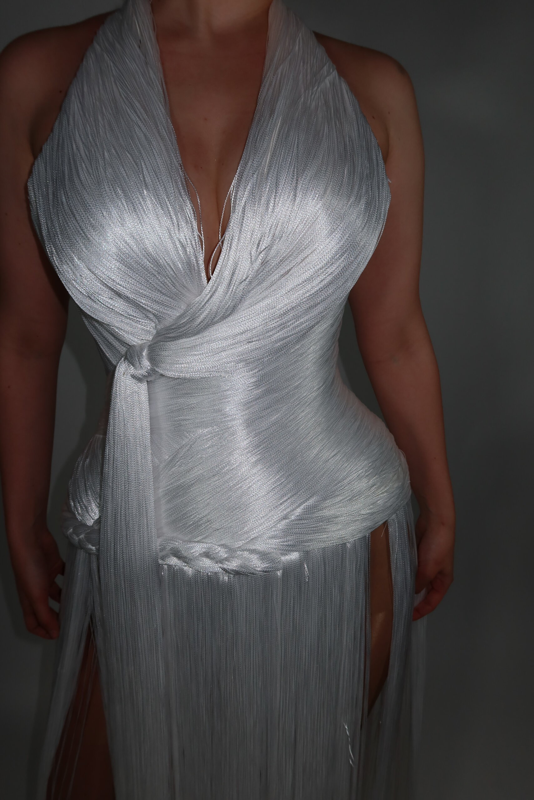 White Fringe Dress - Image 3